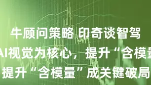 牛顾问策略 印奇谈智驾未来：以AI视觉为核心，提升“含模量”成关键破局点